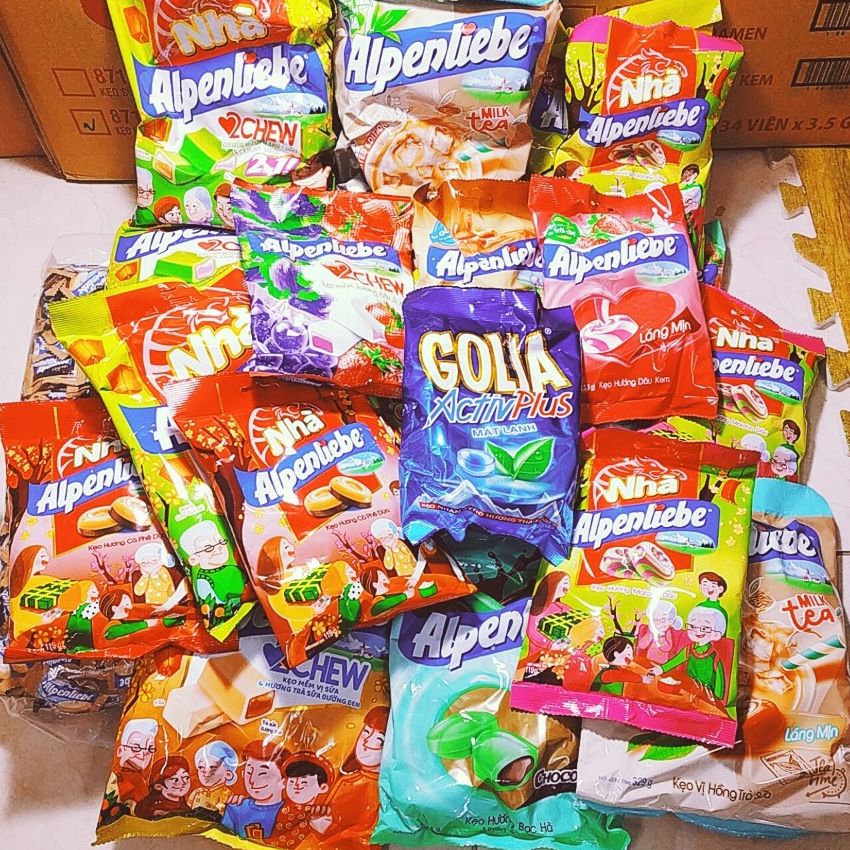 Mẫu 2023 kẹo Alpenliebe đủ vị. Hàng chính hãng, an toàn - Đồ ăn vặt siêu ngon