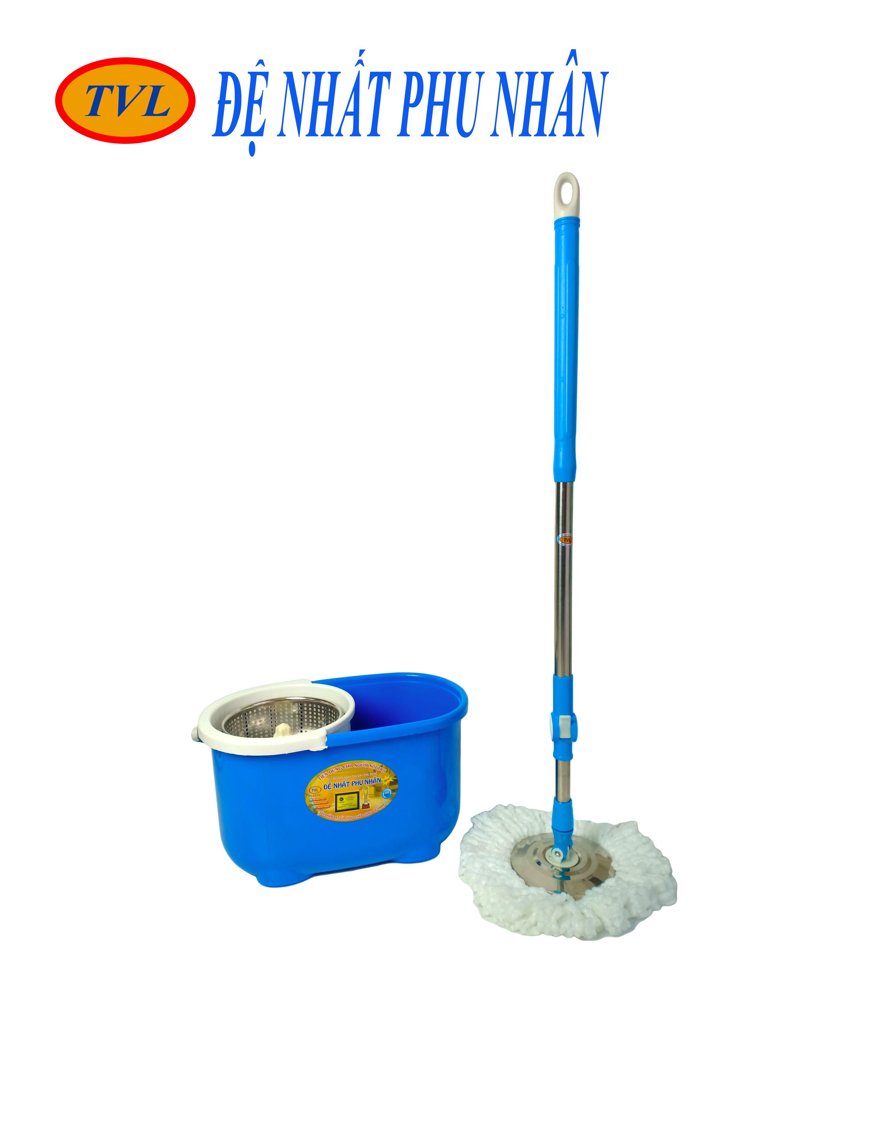 Bộ Lau Nhà Đệ Nhất Phu Nhân Lồng vắt INOX , Cây lau ROBOT Mâm INOX -TVL158
