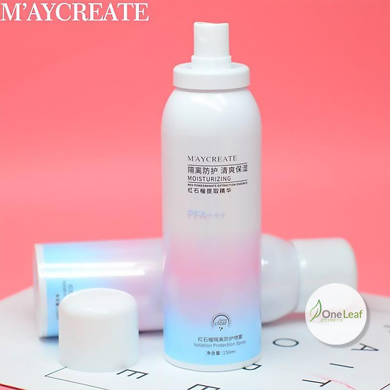 Xịt chống nắng trắng da maycreate 150ml spf35 ol023