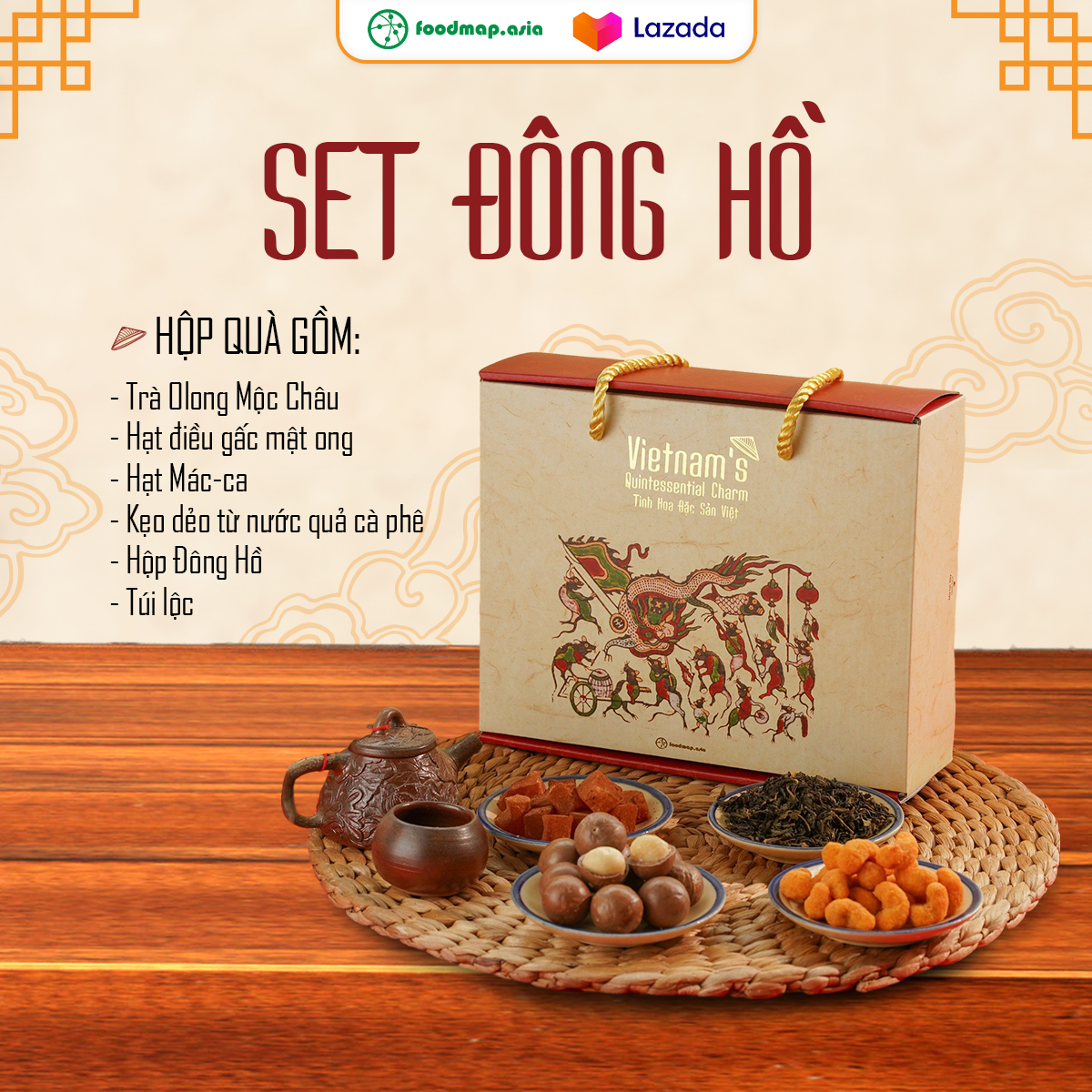 Set Quà Tết Đông Hồ Đặc Sản Ngon Lành FoodMap