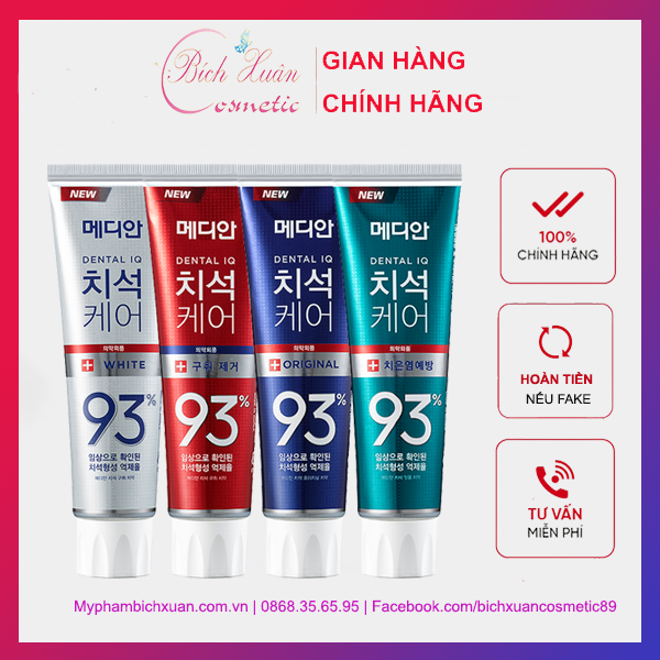 Kem đánh răng Hàn Quốc Median Dental IQ 93% được các nha sỹ khuyên dùng