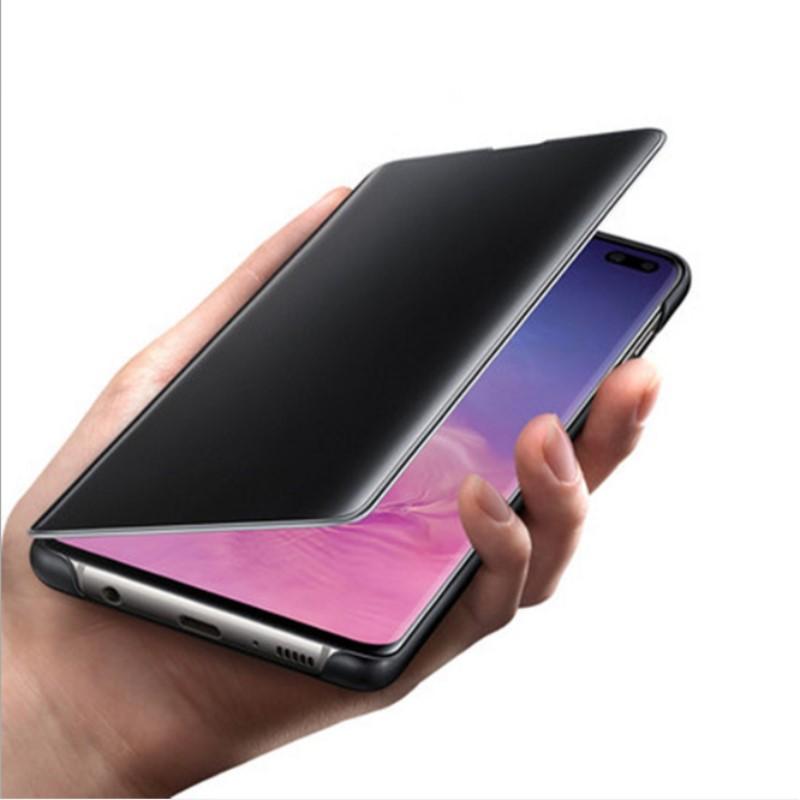 [HCM]Ốp lưng bao da Clear View cho Samsung Galaxy note 10 ( màu Vàng Ánh Kim Màu Đen )