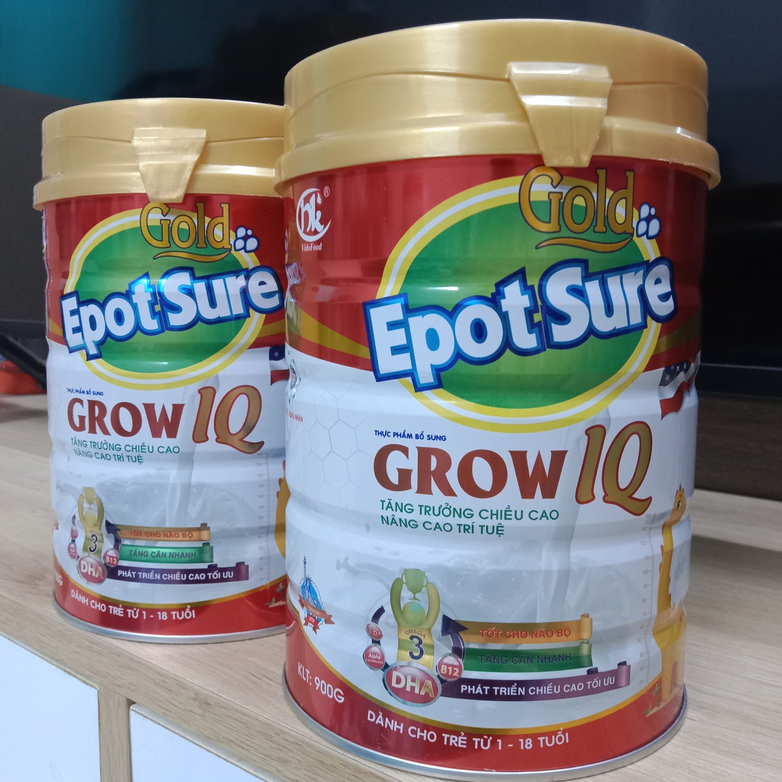 Sữa chiều cao EPOTSURE 900g - giúp tăng chiều cao, phát triển toàn diện cho trẻ từ 1 đến 18 tuổi