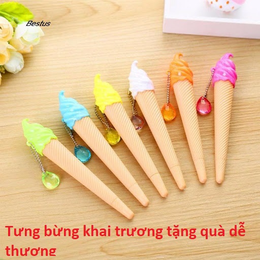 Bút kem ốc quế (mực đen -  màu ngẫu nhiên)