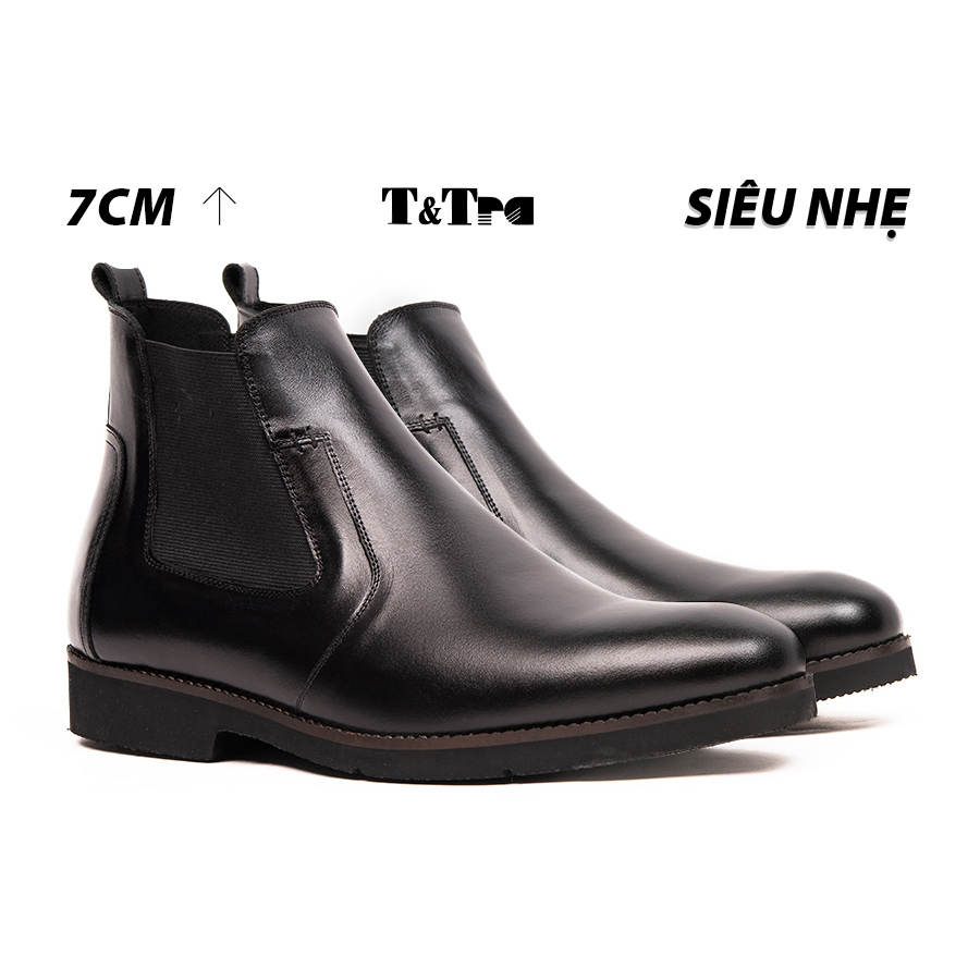 7CM  Giày Cao Nam T&TRA S1077 Đen