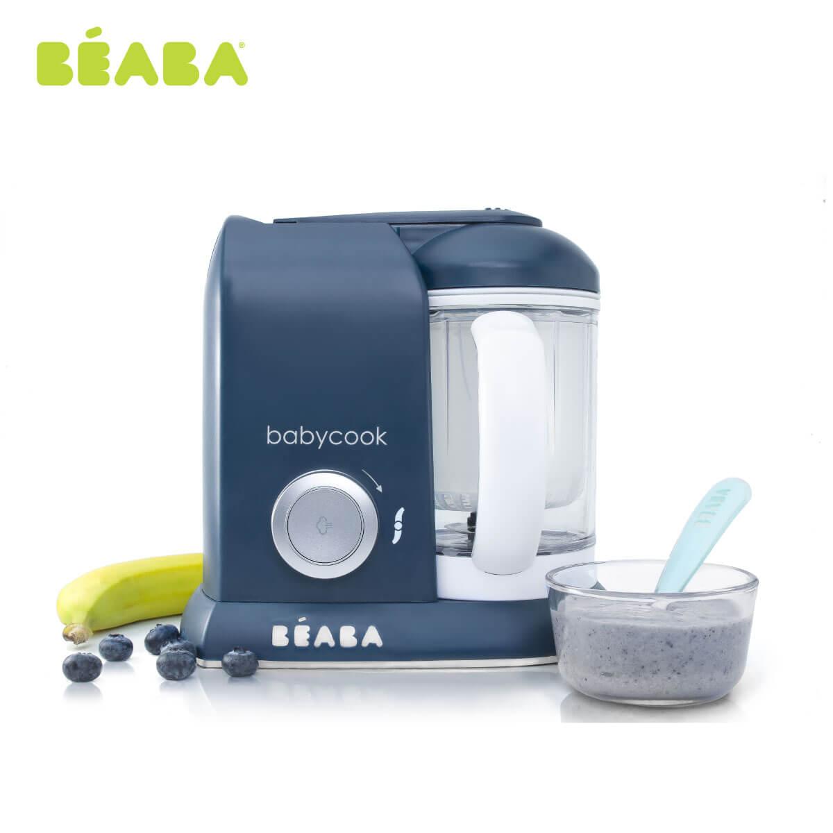 Máy hấp xay đa năng 4 trong 1 Babycook Xanh Navy Béaba