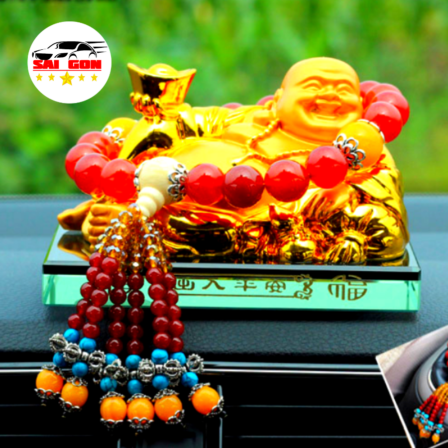 Tượng phật di lặc kiêm nước hoa ô tô cao cấp tượng di lặc trang trí taplo ô tô tượng phật di lạc trang trí bàn thờ
