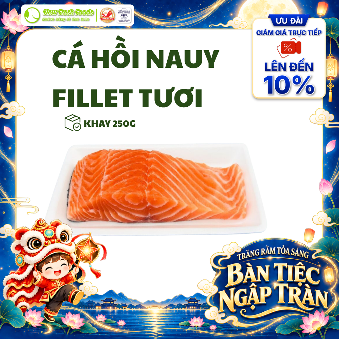 [HỎA TỐC HCM] Cá Hồi Nauy Fillet Tươi Khay 200G và 250G
