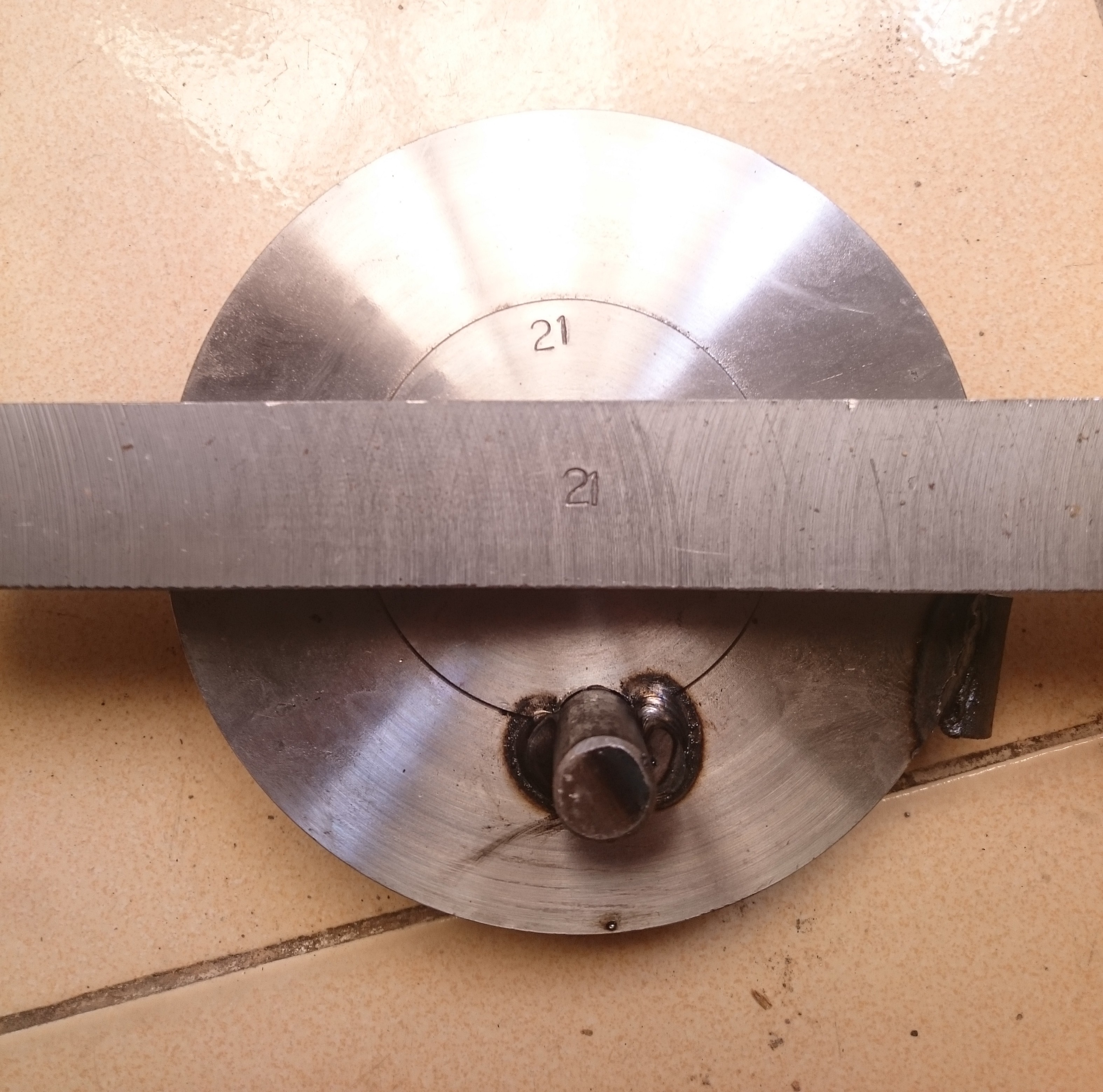 Bộ khuôn uốn ống thép phi 21, khuôn thép uốn ống phi 21.