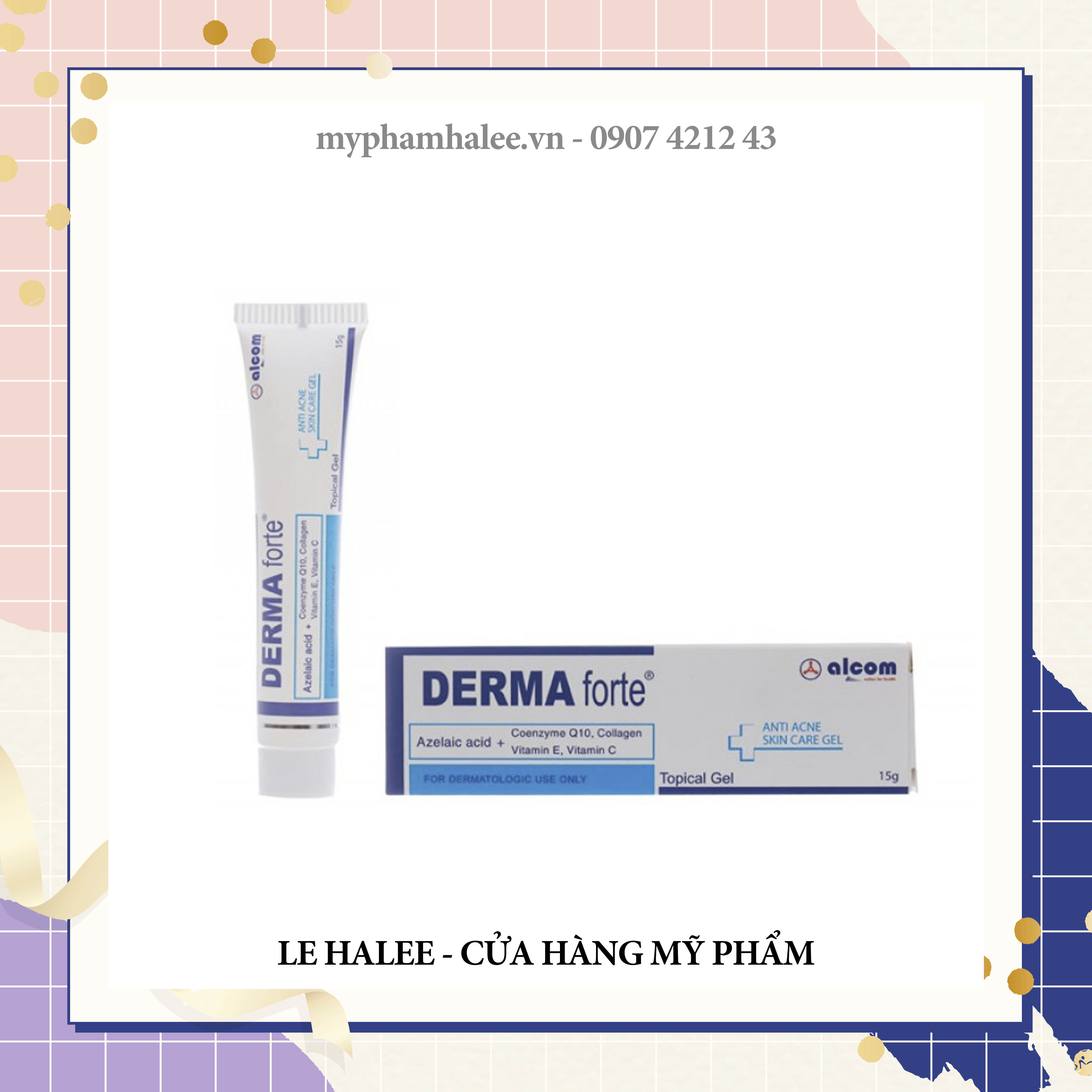 Kem mụn Derma forte  - Gel giảm mụn giảm thâm Derma Forte 15g