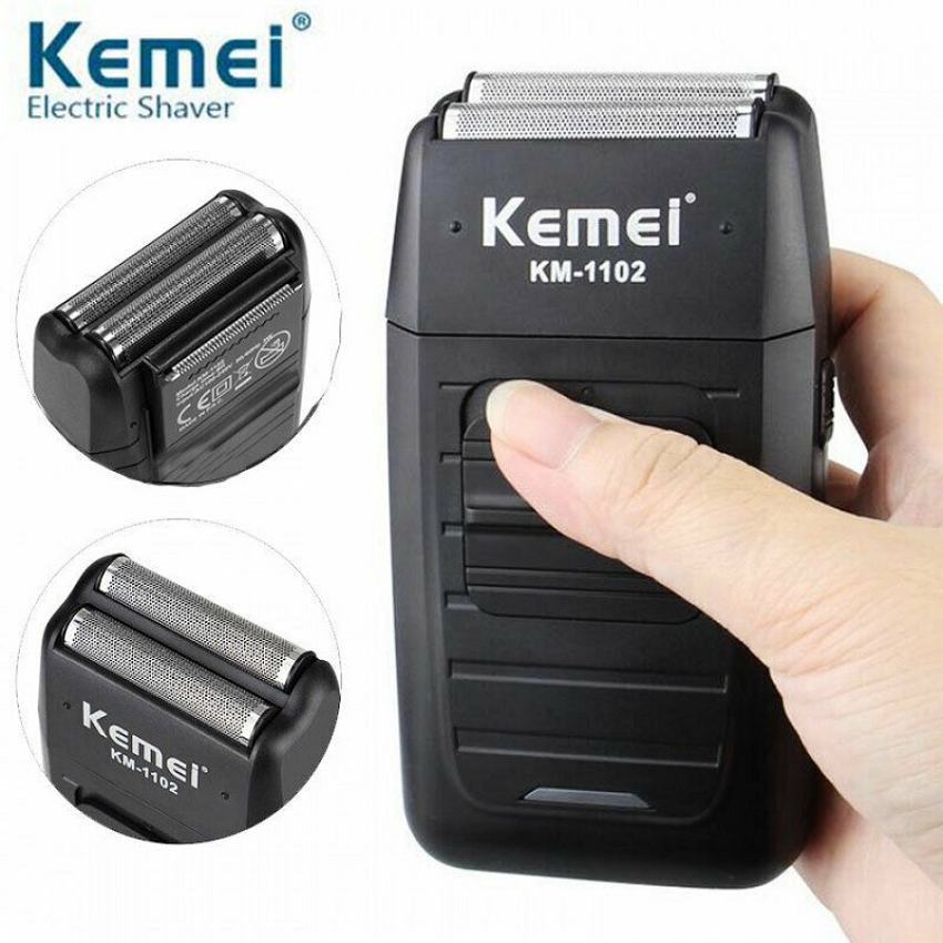Máy cạo râu siêu sát | máy cạo khô kemei km 1102 | máy cạo khô pin sạc