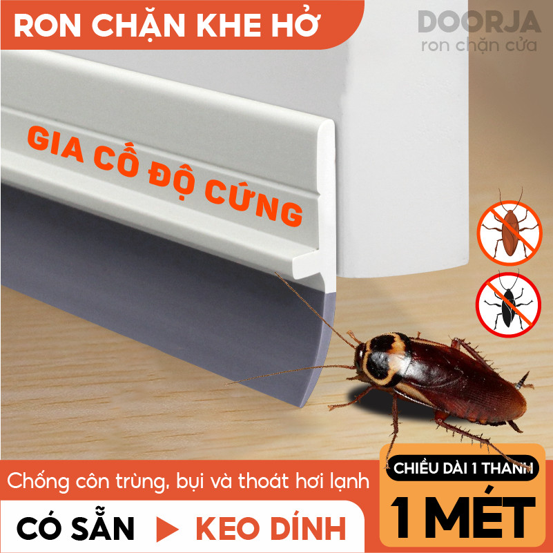 Miếng Chặn Cửa Thanh PVC Dài 100 cm Chặn Khe Hở Chống Bụi Côn Trùng Cách Âm Giữ Nhiệt Điều Hòa DOORJA