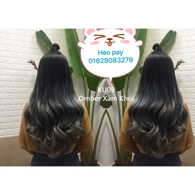 Tóc giả kẹp chữ U omber mã ku09