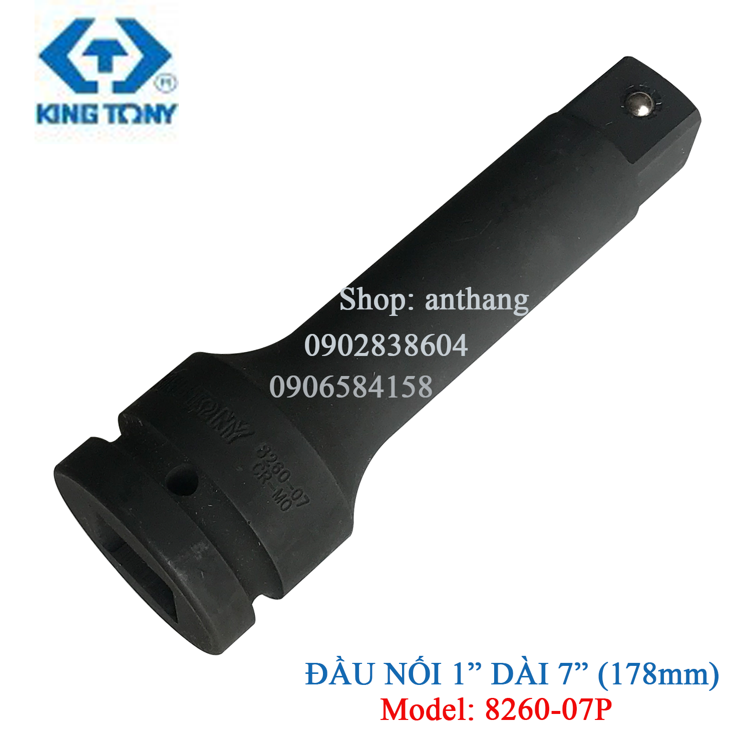 Đầu nối đen 1 inch kingtony 8260p
