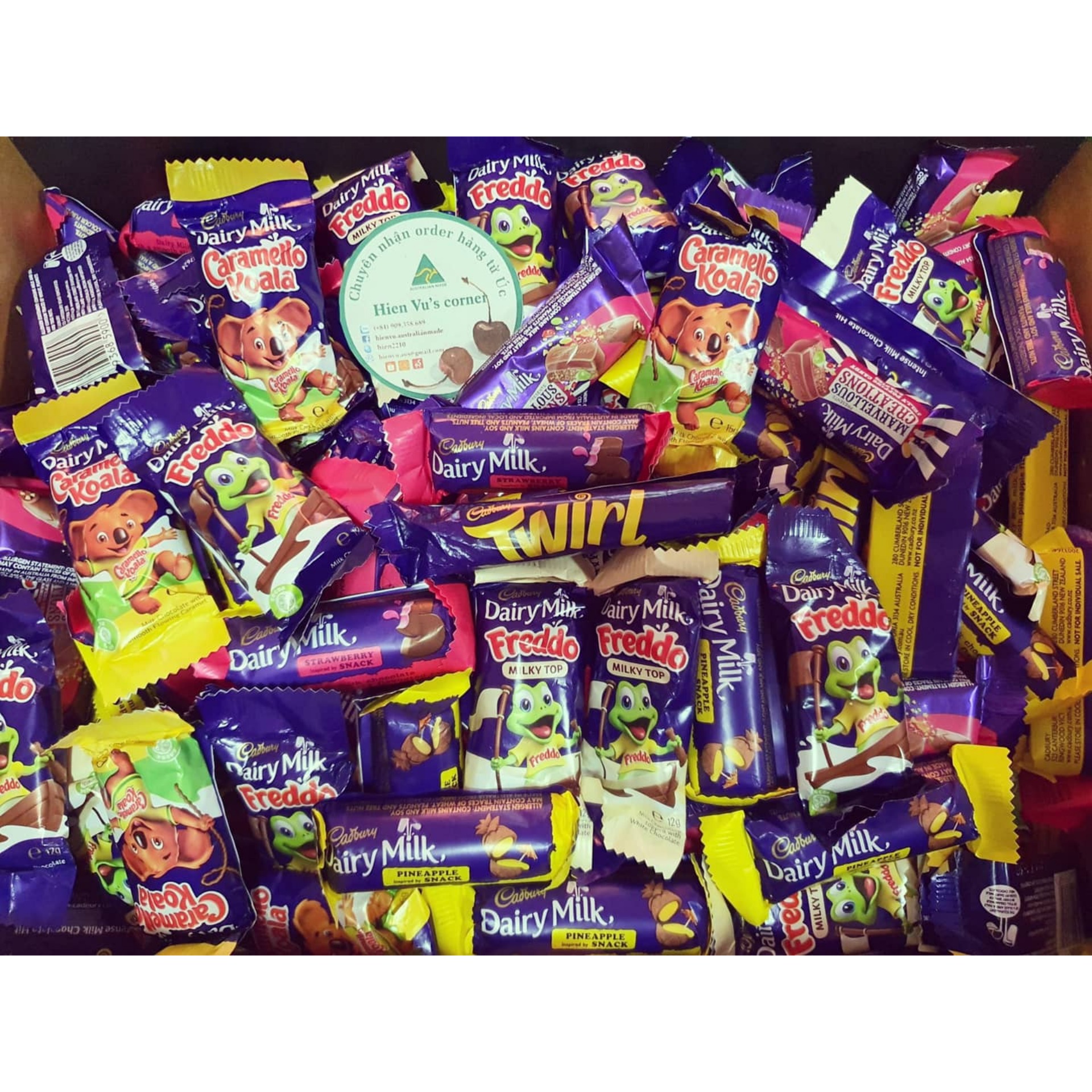 [HCM]Kẹo sôcôla Úc tổng hợp các vị được yêu thích - CADBURY FAVOURITES CHOCOLATE - 500g ngẫu nhiên