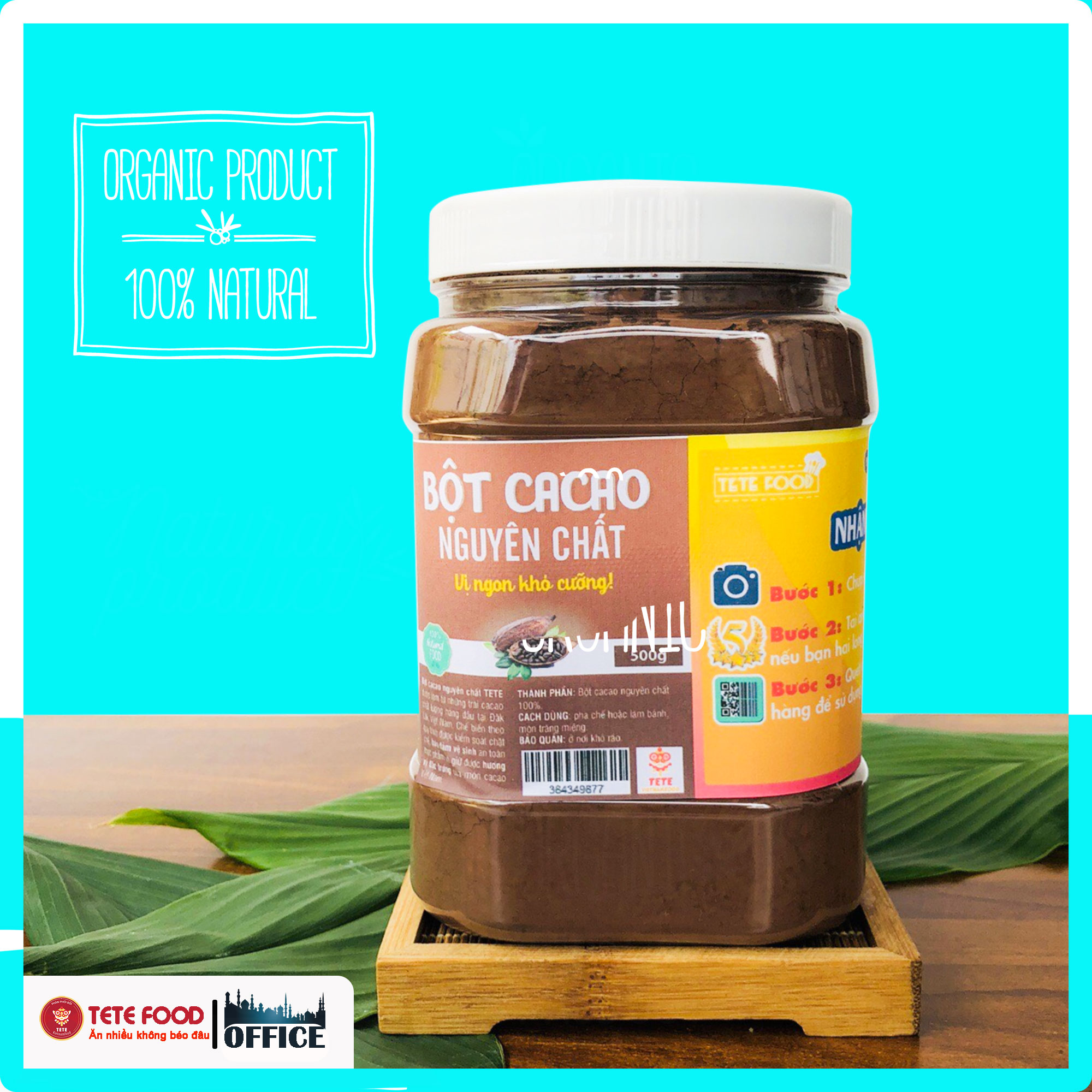 Bột CaCao TeTe Giúp Giảm Cân 500gram - Giao Nhanh Trong Ngày