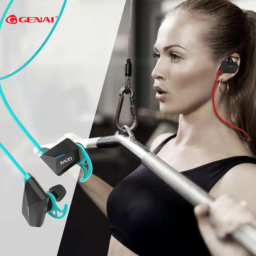 Tai nghe bluetooth genai sport 7, kiếu dáng vòng cổ thể thao - hãng phân phối chính thức