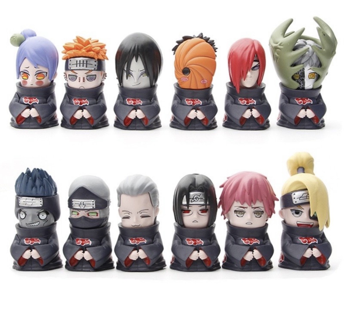 Mô hình Naruto Chibi Pain Itachi Obito Zetsu Kisame Orochimaru 8cm - Có Box