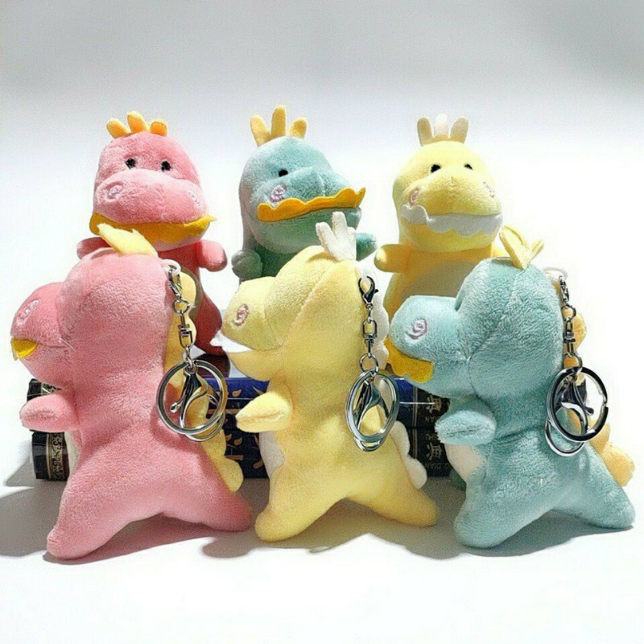 [HCM]Móc khóa khủng long bông, chó mặt xệ, thỏ  siêu đáng yêu cute - thích hợp treo balo túi xách móc khóa xe ô tô - xe máy
