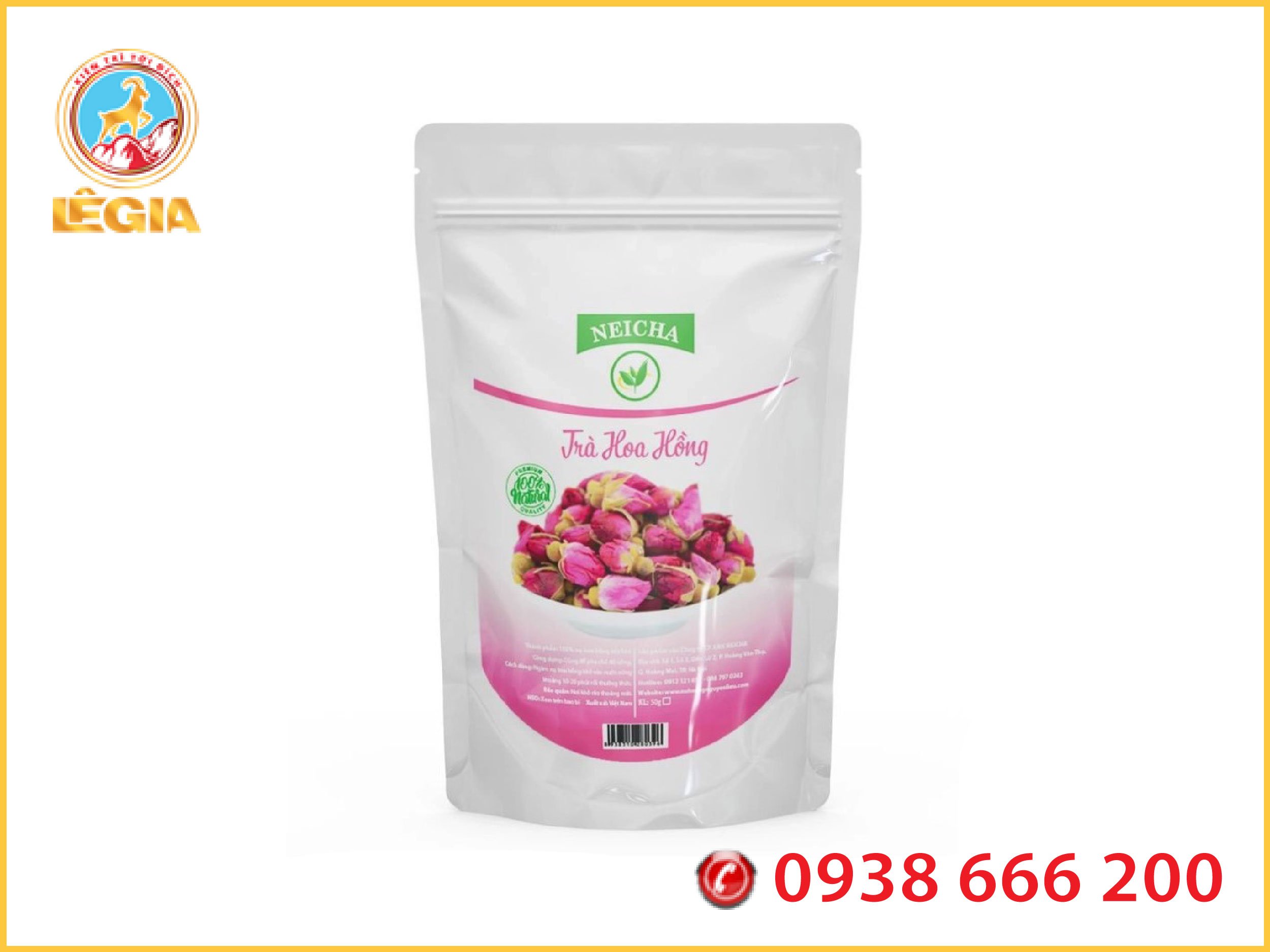 Trà hoa hồng neicha - hoa hồng thơm nhẹ, dễ chịu - gói 100g