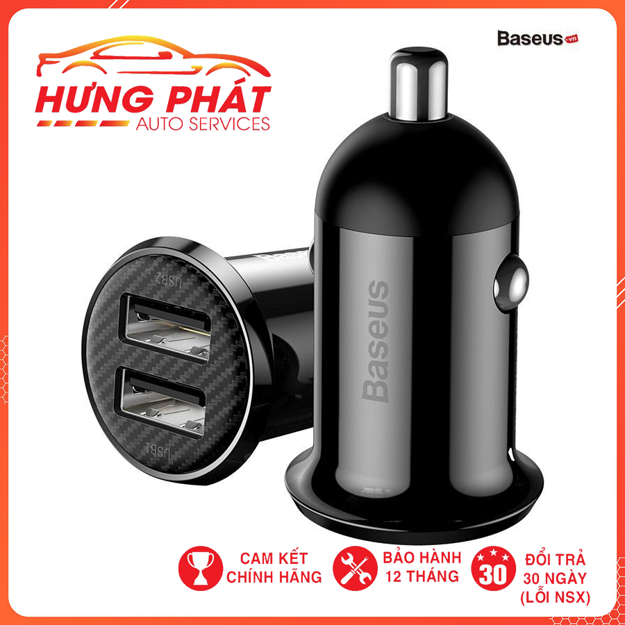 Tẩu Sạc Ô tô, Xe Hơi Baseus dùng sạc điện thoại, camera hành trình, máy hút bụi ...