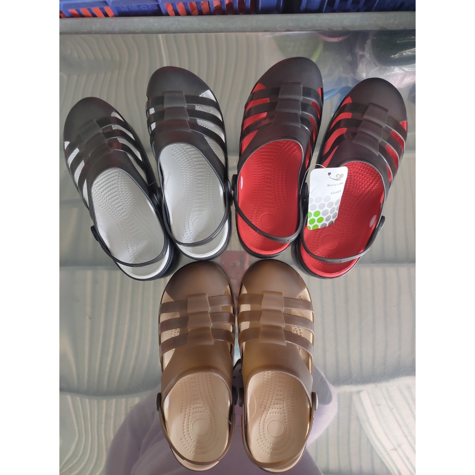 Sandal nhựa dẻo bít mũi đi mưa cho nữ Bioren Catha chống trơn siêu nhẹ siêu bền - GL037