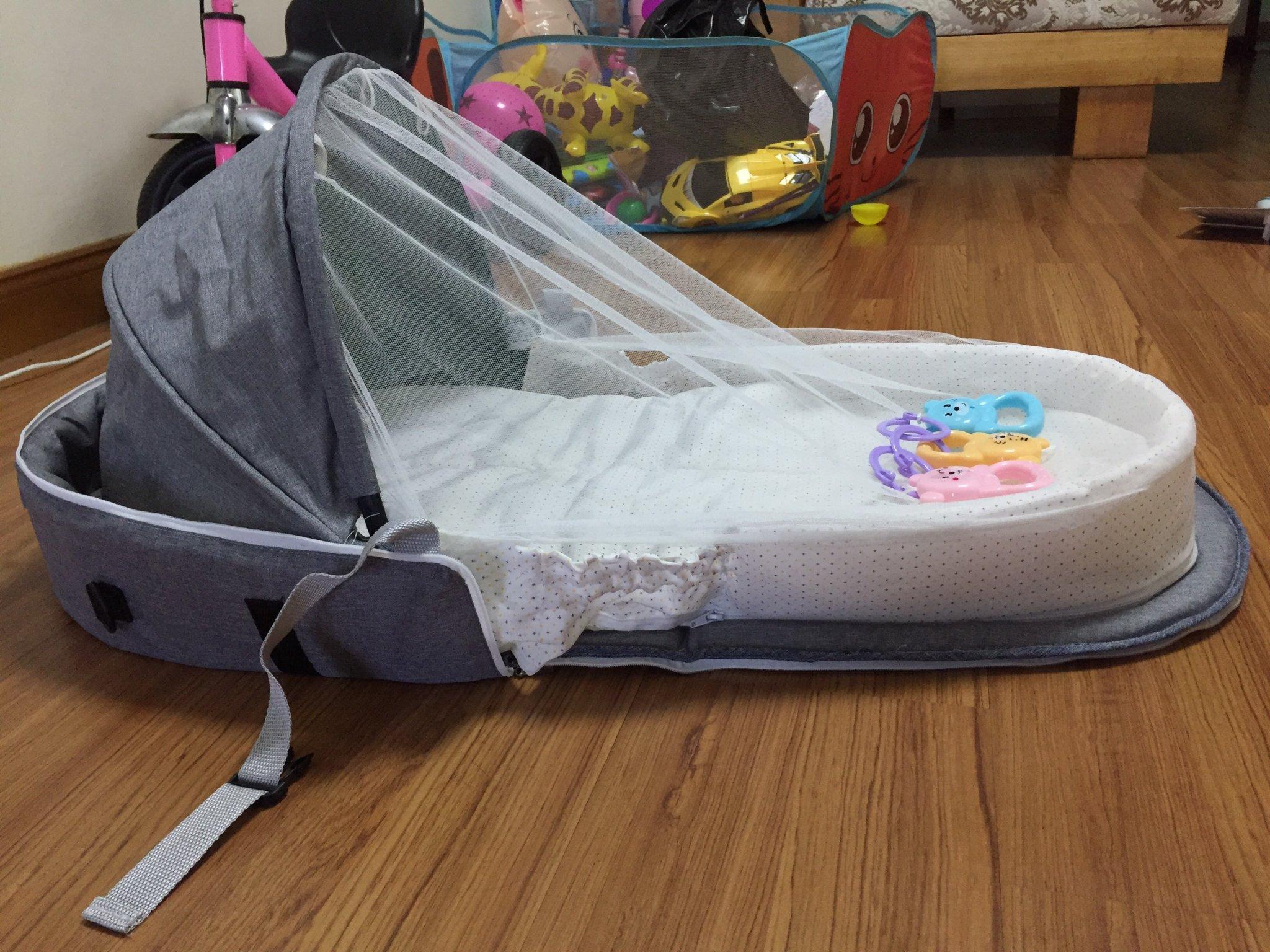 [HCM]Nôi gấp gọn ngủ chung giường cho bé giường nôi di động giuong noi cho be- Ảnh thật được chọn màu