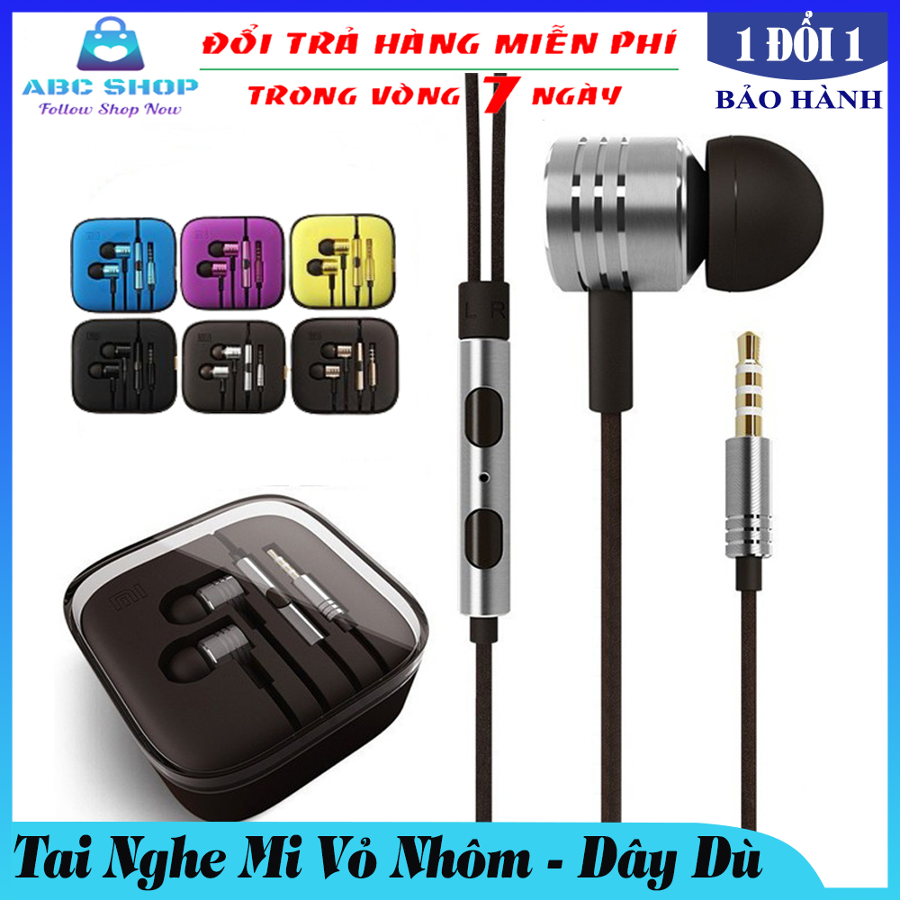 [HCM][HOT] Tai Nghe Có Dây Mi Hộp Meka Cao Cấp – Tai Nghe Dây Dù Vỏ Nhôm Jack 3.5  – Nhiều Màu Cực Đẹp – Âm Thanh Hay Hàng Xịn(Full Box)