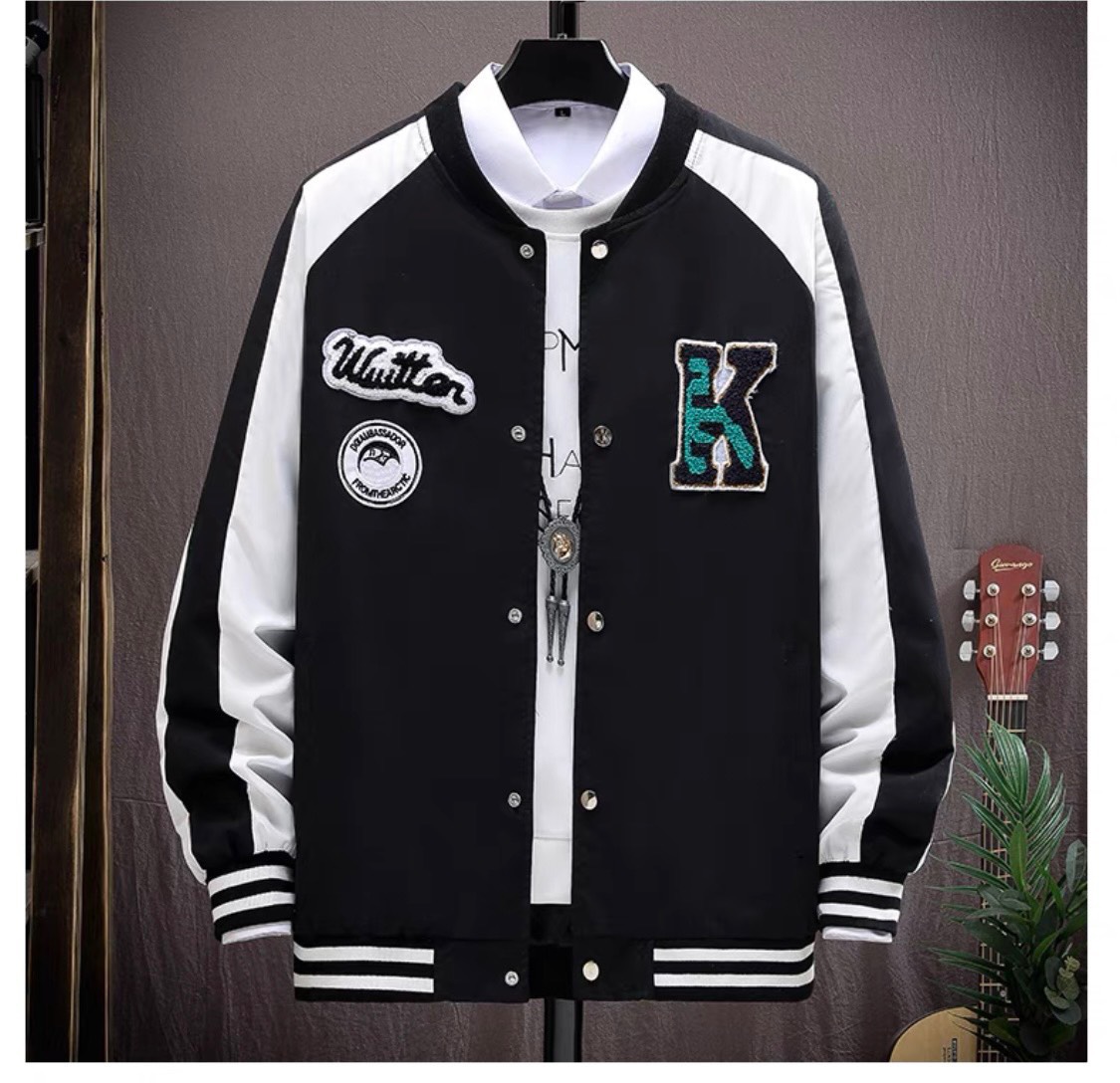 Áo Khoác Bomber Nam Nữ Chất Liệu Nỉ Chữ K form rộng bóng chày unisex U48