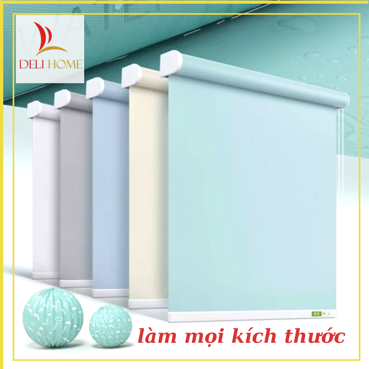 Rèm Cuốn Cửa Sổ, Rèm Che Cửa Sổ Phòng Ngủ, Màn Cửa Sổ Cản Sáng 100%
