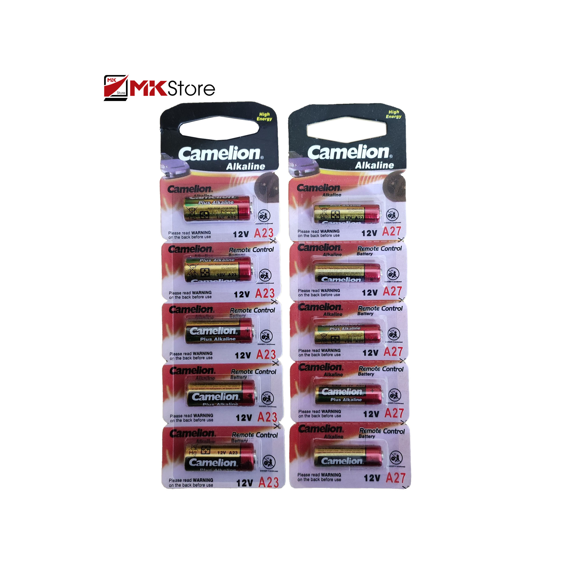 Vỉ 5 viên pin a23 / a27 camelion 12v alkaline cho remote cửa cuốn, chuông cửa mkstore