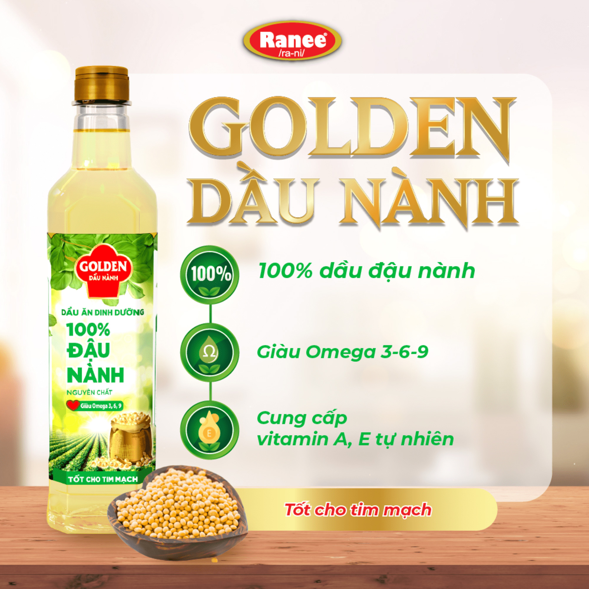 Dầu Đậu Nành Golden 1 lít