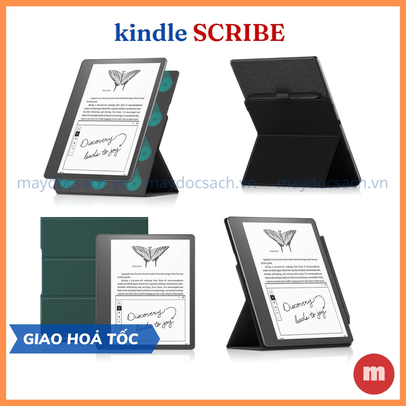 Cover cho máy đọc sách, ghi chú Kindle Scribe - nam châm hút giữ, mỏng nhẹ và tiện lợi