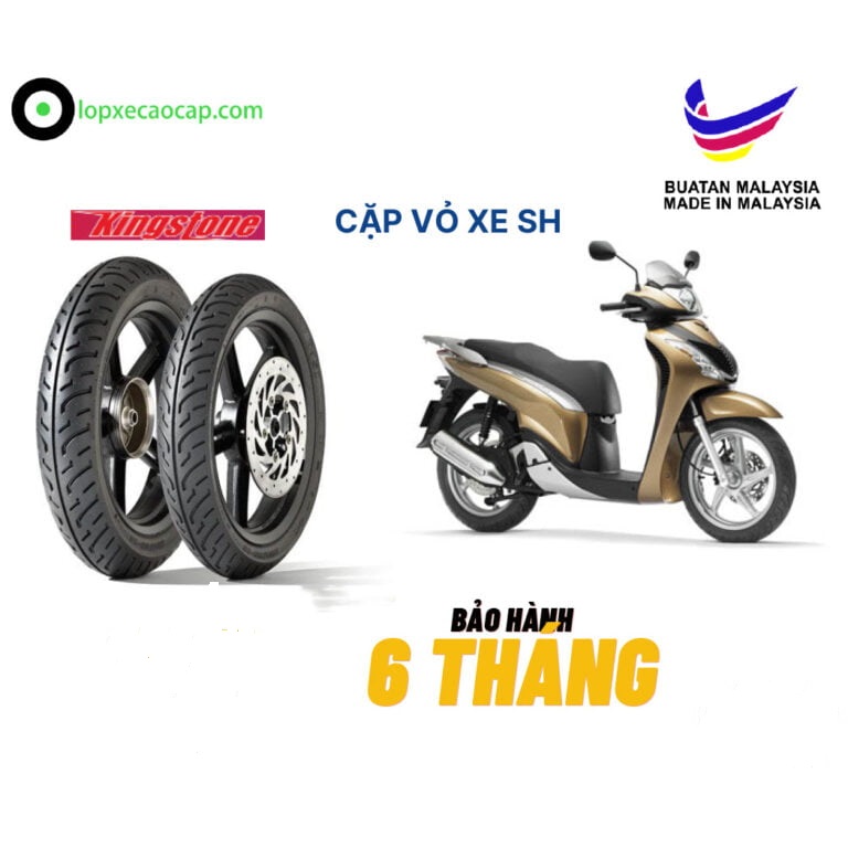 Cặp vỏ xe Sh Ý gai theo xe nhập Malaysia