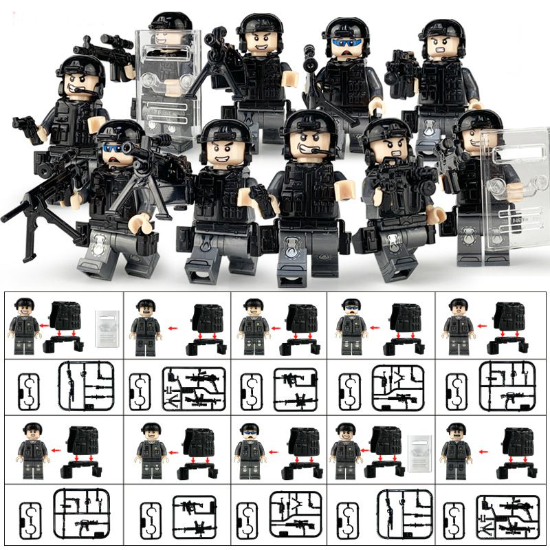 Combo 10 nhân vật lính quân đội đồ chơi non lego p4