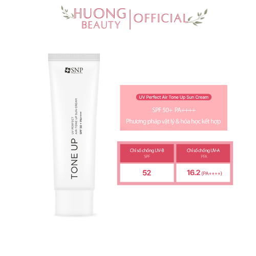 Kem chống nắng SNP SPF 50 PA++++ - Kem chống nắng dưỡng trắng, nâng tone da mát lạnh trắng hồng tự nhiên