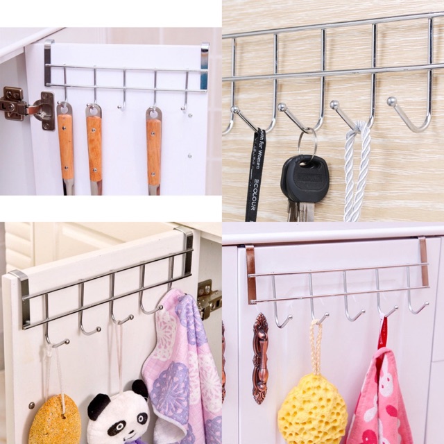 [HCM]Móc Treo Cửa Sau Inox - móc treo quần áo inox không gỉ sét -  móc treo cánh cửa đa năng inox