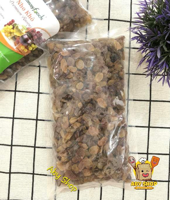 Nho khô nâu 500g Nho khô nâu Ấn Độ làm bánh, trang trí bánh, ăn vặt