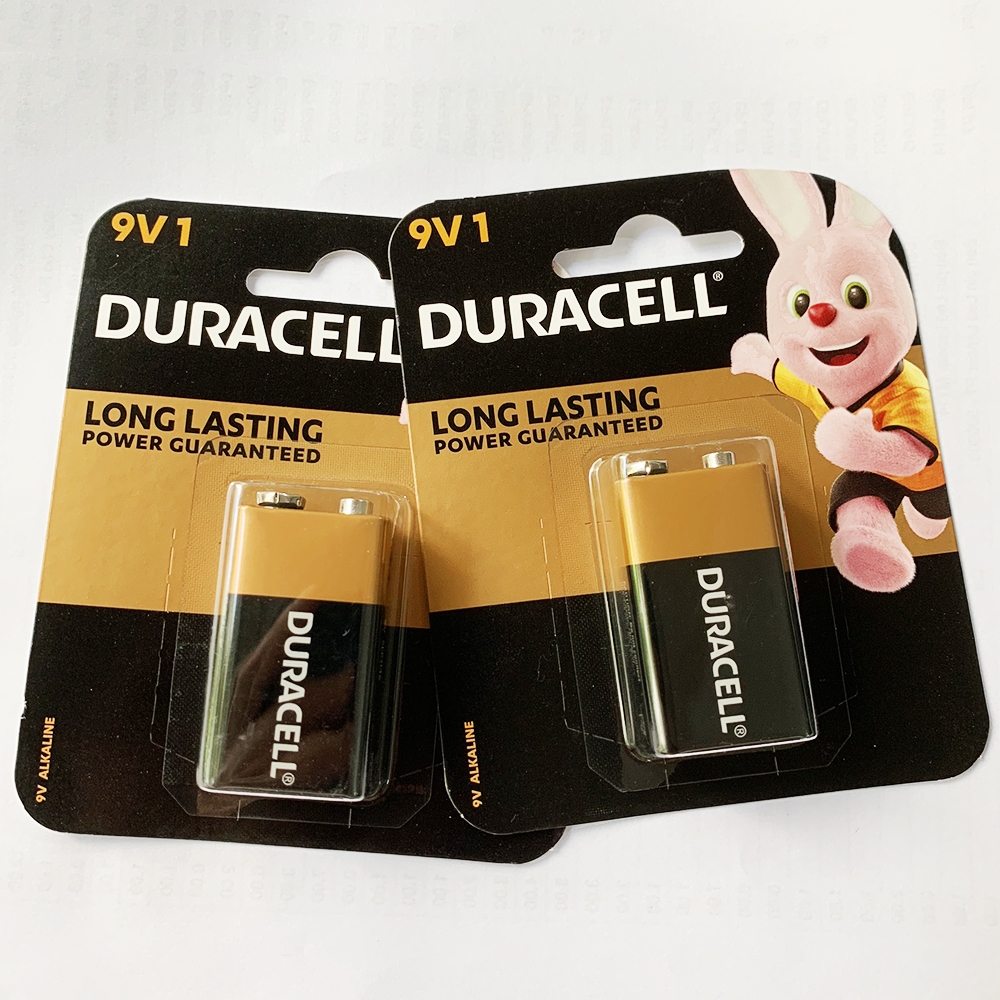 Combo 5 Vỉ pin 9V, pin vuông Duracell Alkaline chuẩn hãng