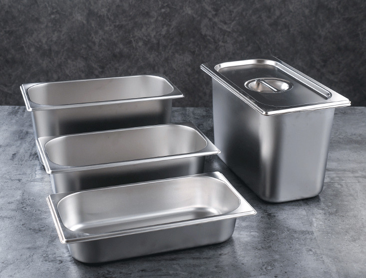 Hộp đựng topping - đựng thạch inox- khay đựng thạch nhiều kích cỡ-khay GN 1/ 4 -khay inox đựng thạch topping