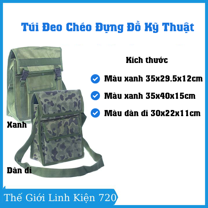 Túi đựng đồ nghề, túi kỹ thuật, đựng dụng cụ đa năng quai đeo chéo