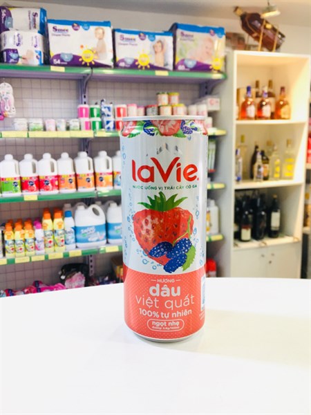 Nước giải khát có ga Lavie (vị dâu việt quất) 330ml (lon)