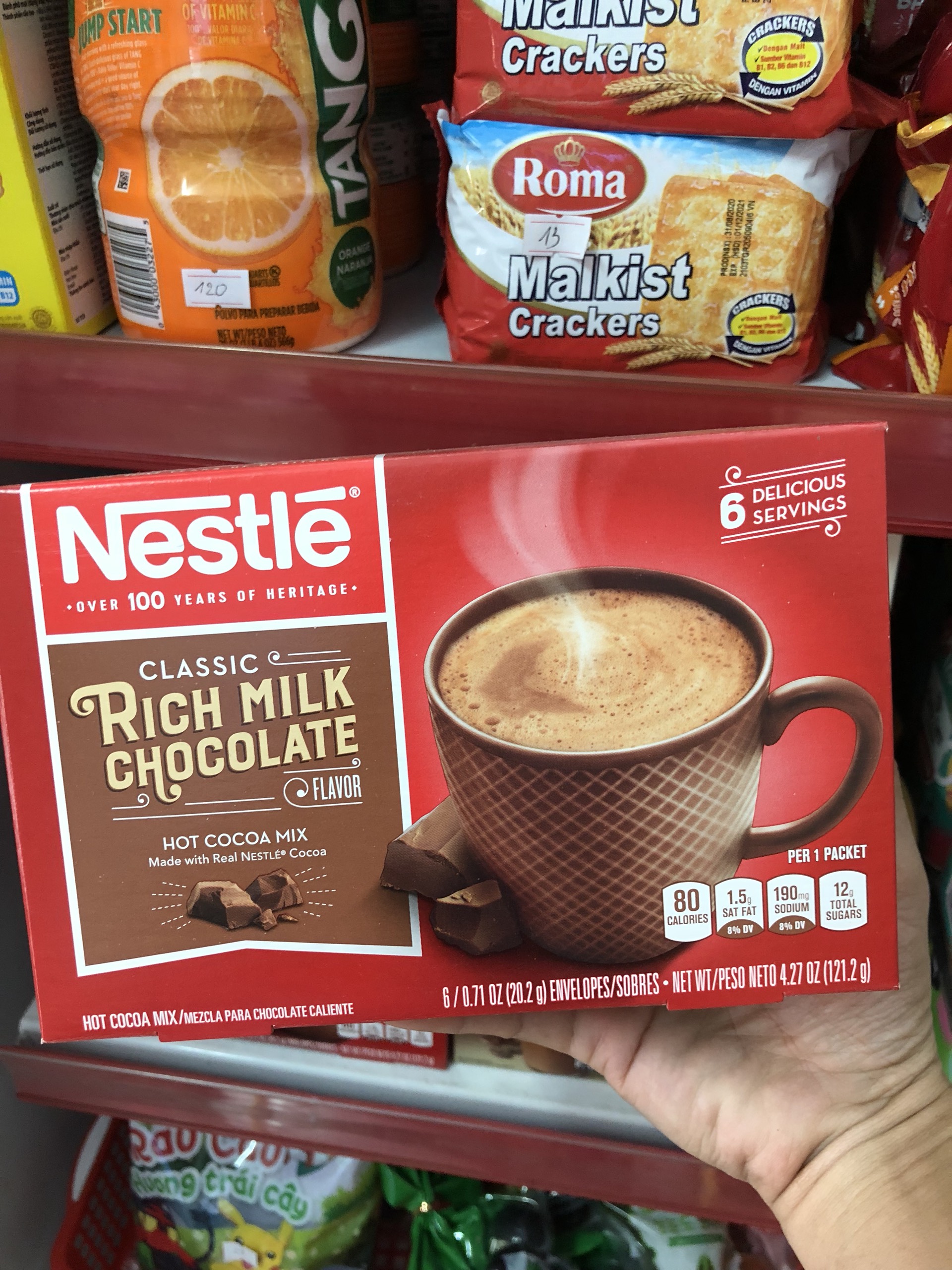Bột cacao Nestle Rich Milk Chocolate Hộp giấy 121.2gr