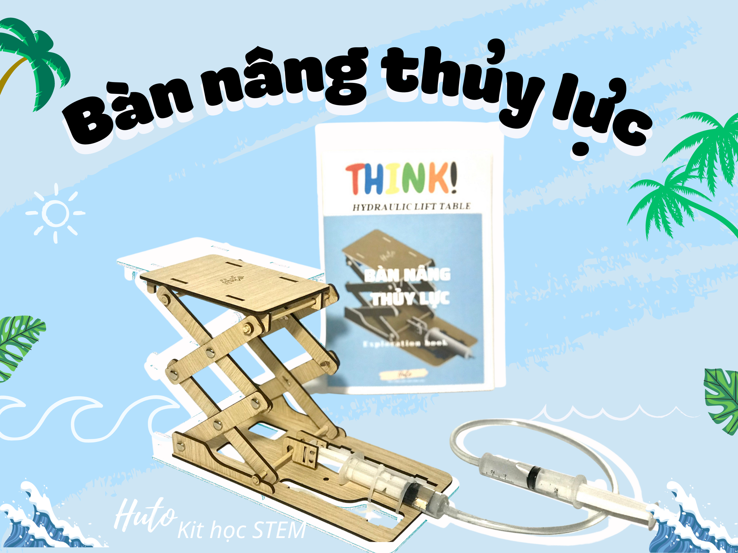 Bàn Nâng Thủy Lực - Đồ Chơi STEM - Đồ Chơi Giáo Dục