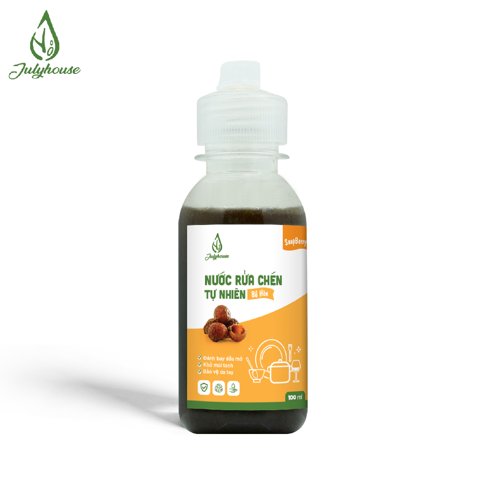 Nước rửa chén tự nhiên chiết xuất từ trái Bồ Hòn Nguyên Chất 100ml JULYHOUSE - TTGT89