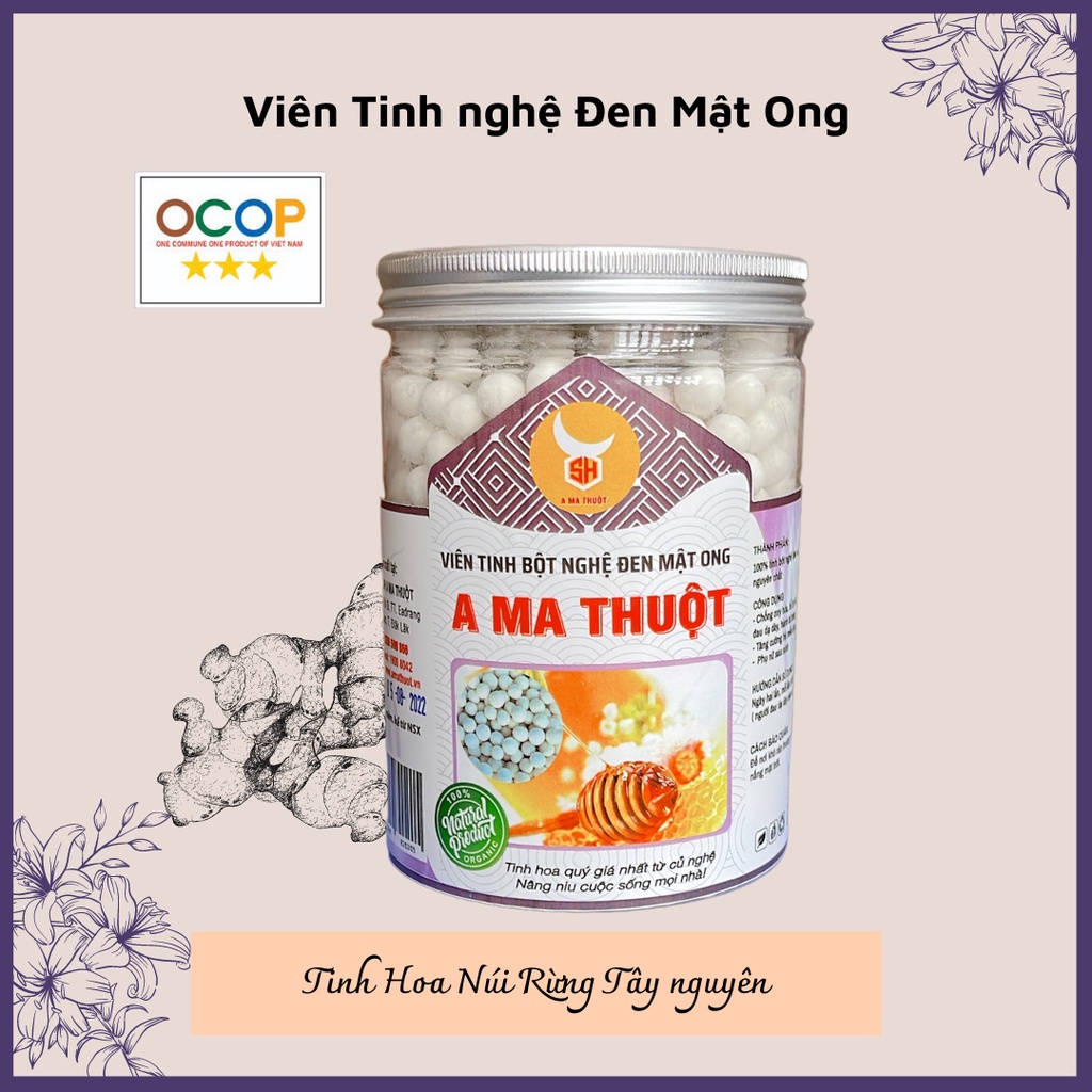 Viên nghệ đen được kết hợp giữa tinh bột nghệ đen và mật ong nguyên chất, viên nghệ đen có hàm lượng curcumin rất cao, rất tốt cho sức khỏe
