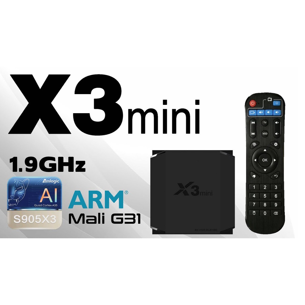 ANDROID TIVI BOX X3 MINI S905X3 RAM 4GB/32GB CHÍNH HÃNG ENYBOX ANDROID BOX XEM TIVI ROM ATV ANDROID 9