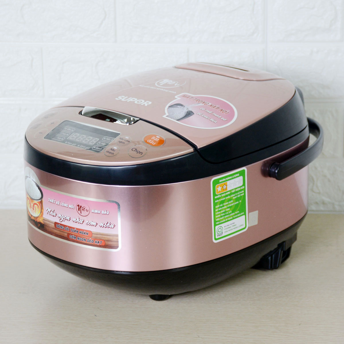 Nồi cơm điện tử SUPOR CFXB40FC33VN-75 - 1.5 lít, ruột Niêu chống dính, phím bấm Tiếng Việt dễ sử dụng