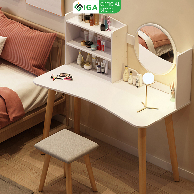 Bàn Trang Điểm Phong Cách Bắc Âu Thương Hiệu IGEA - GP84 (KHÔNG KÈM GHẾ)