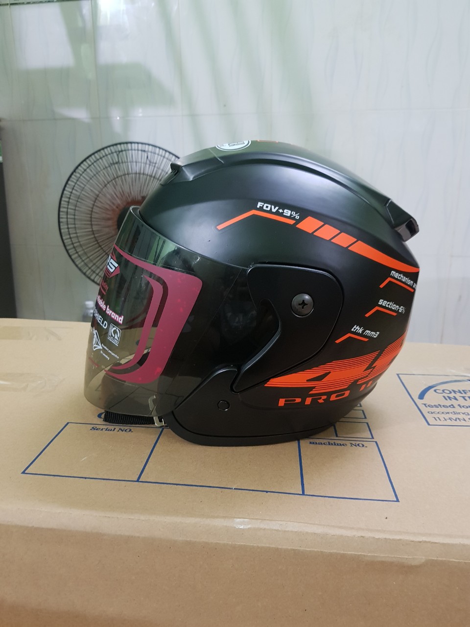 Nón Bảo Hiểm 3/4 Tem bọ cạp 46-NÓN BẢO HIỂM 3/4  HELMET PHƯỢT THỦ